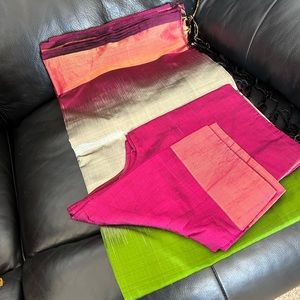 Kanchipuram Silk Saree - Pink/Green